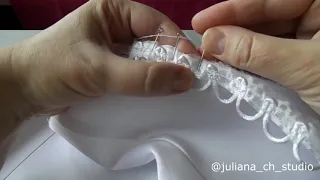 Как сделать петли для шнуровки корсета.