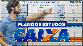 Cronograma de Estudos Caixa 2024 (Pós Edital) - PDF GRÁTIS