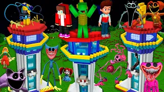 ALL SCARY MONSTERS FROM Poppy Playtime vs 3 Paw Patrol Security House JJ and Mikey Chapter 3 Maizen