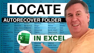 Excel - Where are AutoRecover Files Stored?: Episode 1715