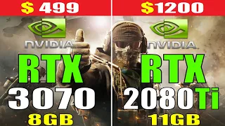 RTX 3070 vs RTX 2080Ti || INTEL i7 10700K || PC GAMES TEST ||