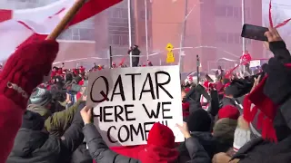 Bus Greeting of the Canadian Men’s National Soccer Team (CANMNT) ahead of CAN-USA - Jan 30th 2022