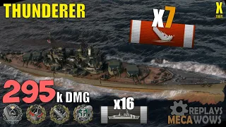 Thunderer 7 Kills & 295k Damage | World of Warships Gameplay