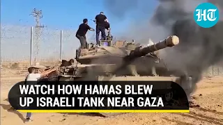 Hamas Takes Cue From Ukraine War; Blows Up Israeli Tank With Drone-Dropped Munition | Watch