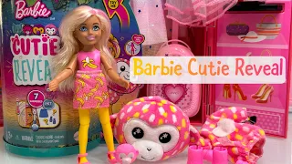 ASMR Unboxing Barbie Cutie Reveal Jungle Series Chelsea Monkey Doll 🌴🐒 / No talking