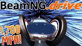 Driving A Car So Fast It Goes Into Another Dimension - 1700+ MPH Supercar Crashes - BeamNG Drive