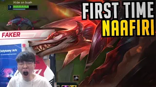 T1 Faker Plays Naafiri For the First Time - Best of LoL Stream Highlights (Translated)