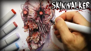 "Skinwalker" (The Rake) Horror Story - Creepypasta + Drawing