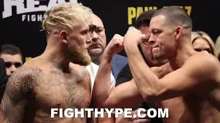 HEATED JAKE PAUL VS. NATE DIAZ WEIGH-IN & EXPLOSIVE FINAL FACE OFF