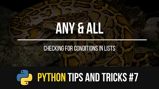 Any & All Functions - Python Tips and Tricks #7