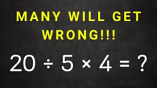 Many Don't Get This Basic Math Concept | Order of Operations - PEMDAS