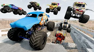 Monster Jam INSANE Big vs Small Racing and Challenges #2 | BeamNG Drive - Griff's Garage