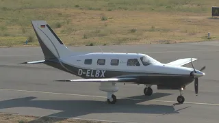 Piper PA46-350P Malibu Mirage | Private owner | D-ELBX | Taking-off from Cannes [4K]