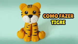 DIY how to make a TIGER - play doh, polymer clay, fondant tutorial