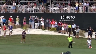 Patrick Reed closes with a chip-in birdie at Hero World Challenge