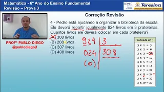 6º ano - Correção de exercícios de revisão sobre multiplicação e divisão - Aula dia 24/05;21