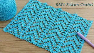 Красивый УЗОР КРЮЧКОМ легкое ВЯЗАНИЕ для начинающих  SUPER EASY Pattern Crochet for beginners
