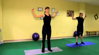 Быстро похудеть   Оксисайз Oxycize видео уроки упражнений онлайн, бесплатно разминка для рук и груди