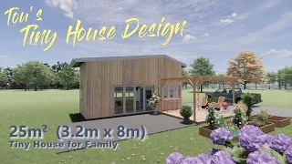 2 Bedroom Tiny House - Tiny House Design - 24sqm (3x8m)