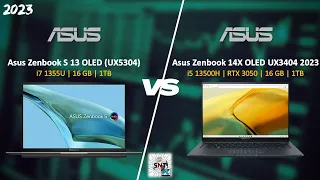 Asus Zenbook S 13 UX5304 vs  Zenbook 14X 2023