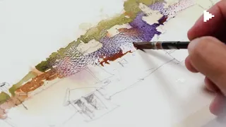 Как нарисовать панораму города и не утонуть в деталях. Мастер-класс художника Сергея Курбатова