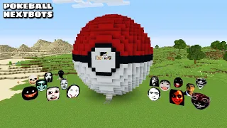 SURVIVAL POKEBALL HOUSE WITH 100 NEXTBOTS in Minecraft - Gameplay - Coffin Meme