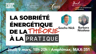 Moins c'est mieux #2 | La sobriété énergétique de la théorie à la pratique | 9 mars 2023