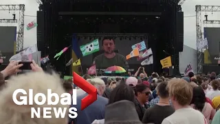 “Russia has stolen our peace" Zelenskyy tells Glastonbury festival crowd