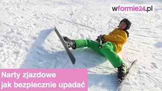 Narty zjazdowe - jak bezpiecznie upadać