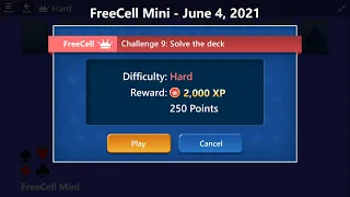FreeCell Mini Game #9 | June 4, 2021 Event | Hard