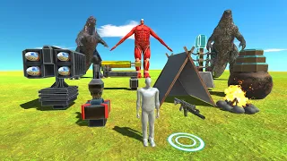 Build Barracks With Modern Equipment To Fight Godzilla,Titan,Gojira - Animal Revolt Battle Simulator