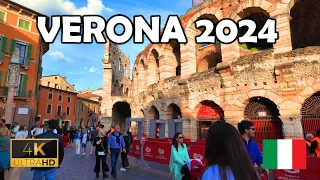 ⁴ᴷ⁶⁰ 🇮🇹 Verona, Italy | A walk around crowded Verona (May 2024) [4K]