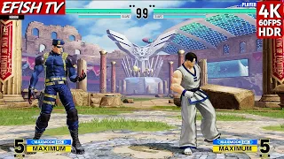 Heidern vs Kim Kaphwan (Hardest AI) - KOF XV