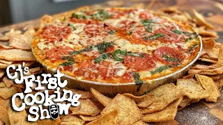 GAME DAY PIZZA DIP | Cj's First Cooking Show | Blackstone Griddles