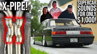 V12 TOYOTA CENTURY Exhaust UPGRADE! New X PIPE made it sound like a SUPERCAR!