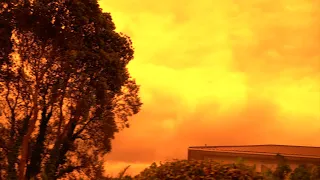 Sky suddenly turns orange in NZ from Australian bush fire smoke