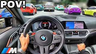 You Drive A BMW M4 G82 To LA's BIGGEST BMW CAR MEET! HUGE CRASH [NEW CAR POV]