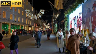 London's Best Christmas Lights 2022🎄London Christmas Lights Walk [4K HDR] - December 2022