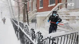 Огромные сугробы: северо-восток США замело снегом