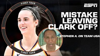 Stephen A.’s strong RESPONSE to Team USA’s decision to omit Caitlin Clark 🍿 | First Take