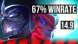 SHEN vs YONE (TOP) | 67% winrate, 8/2/14, Legendary | BR Master | 14.9