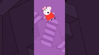Whats wrong with these stairs? Infinite Stairs ILLUSION. (Funny Cartoon animation) #shorts
