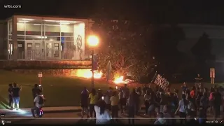 Viral video leads to protest, fire outside Rock Hill Police Department