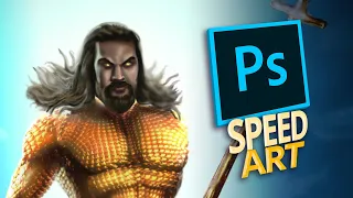🐟 Aquaman - Pintura digital (PHOTOSHOP) • Speedpaint