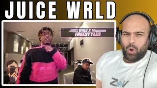 HE IS A MONSTER... Juice WRLD: Juice X Makonnen Freestyles | REACTION