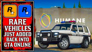 GTA 5 Online Just Added Back Tons of RARE VEHICLES in The NEW GTA Online UPDATE! (GTA5 New Update)