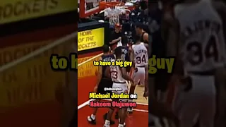 Michael Jordan on Hakeem Olajuwon