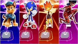 Paw patrol 🆚 sonic Exe 🆚Elemental 🆚 miraculous tales 🎶who is bast ✅