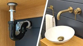 Bathroom sink plumbing installation