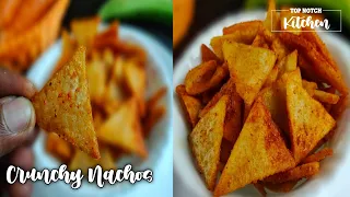 Spicy and Crispy Rice Flour Chips at Home /Indian Style Mini Nachos Chips Recipe-Tea Time Dry Snacks